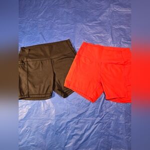 Ethos gym shorts. Red And Black. Women's Size XXL
